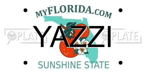 YAZZI Florida License Plate