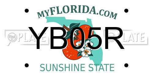 YB05R Florida License Plate