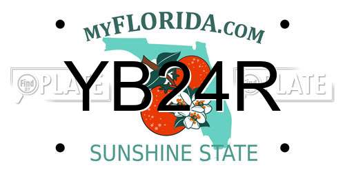 YB24R Florida License Plate