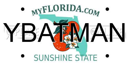 YBATMAN Florida License Plate