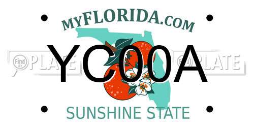 YC00A Florida License Plate