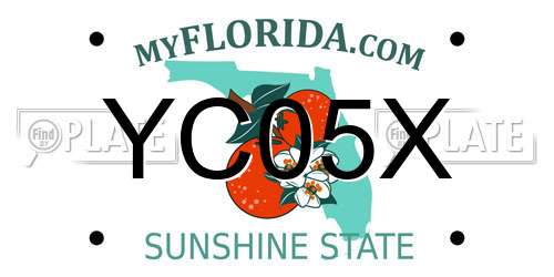 YC05X Florida License Plate