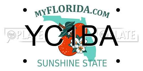 YC1BA Florida License Plate