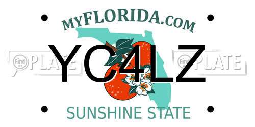 YC4LZ Florida License Plate