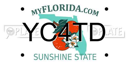 YC4TD Florida License Plate