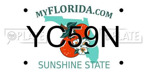 YC59N Florida License Plate