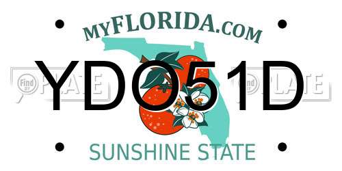 YDO51D Florida License Plate
