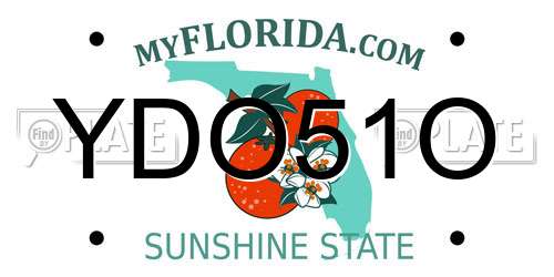 YDO51O Florida License Plate