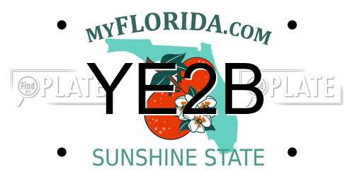 YE2B Florida License Plate
