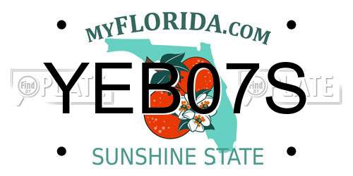 YEB07S Florida License Plate