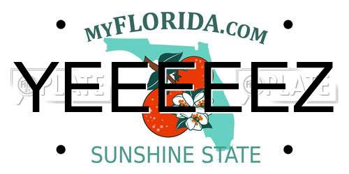 YEEEEEZ Florida License Plate