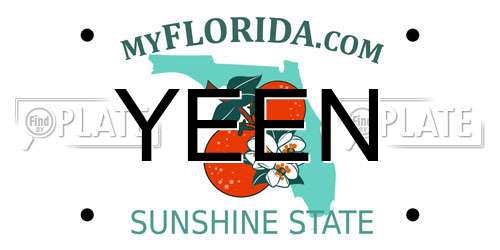 YEEN Florida License Plate