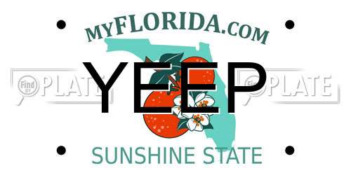 YEEP Florida License Plate