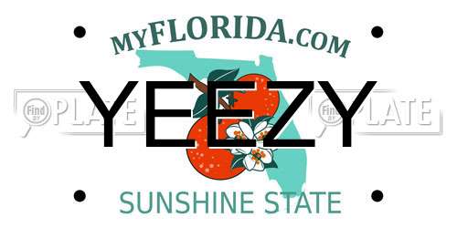 YEEZY Florida License Plate