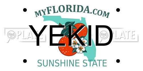 YEKID Florida License Plate