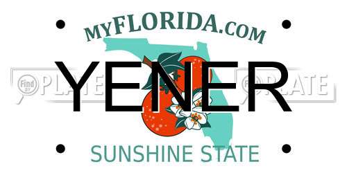 YENER Florida License Plate