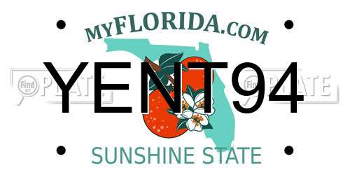 YENT94 Florida License Plate