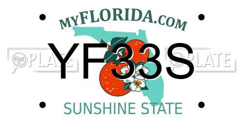 YF33S Florida License Plate