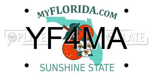YF4MA Florida License Plate