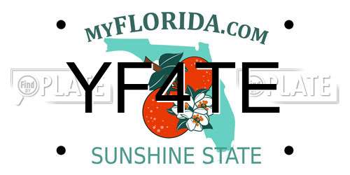 YF4TE Florida License Plate