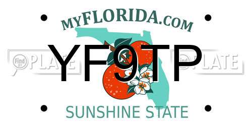 YF9TP Florida License Plate