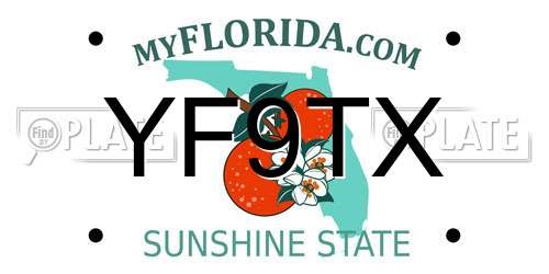 YF9TX Florida License Plate