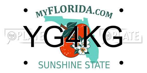 YG4KG Florida License Plate