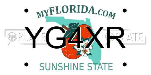 YG4XR Florida License Plate