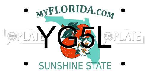 YG5L Florida License Plate