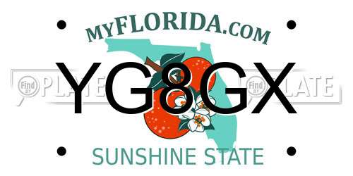 YG8GX Florida License Plate