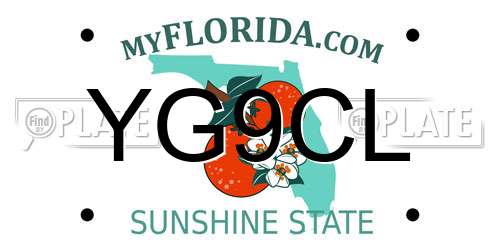 YG9CL Florida License Plate