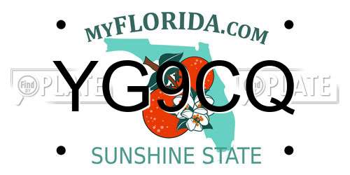 YG9CQ Florida License Plate