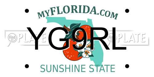 YG9RL Florida License Plate