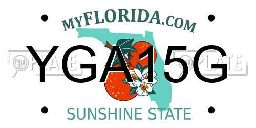 YGA15G Florida License Plate