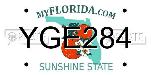 YGE284 Florida License Plate
