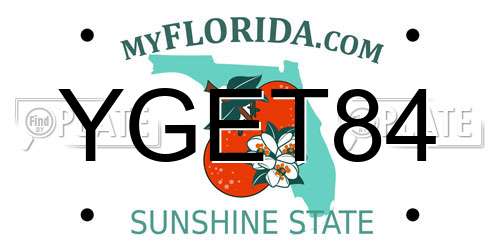 YGET84 Florida License Plate