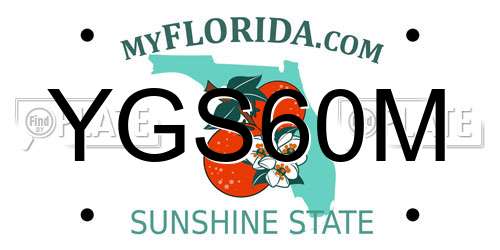 YGS60M Florida License Plate