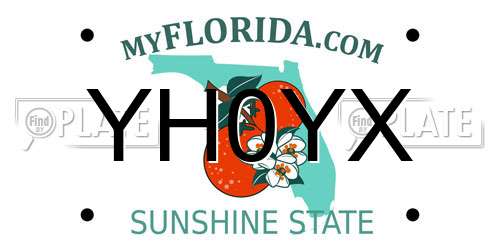 YH0YX Florida License Plate