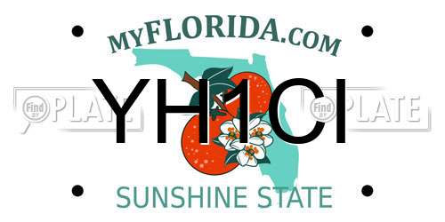 YH1CI Florida License Plate