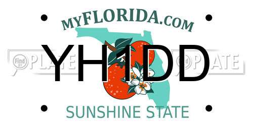YH1DD Florida License Plate