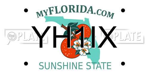 YH1IX Florida License Plate