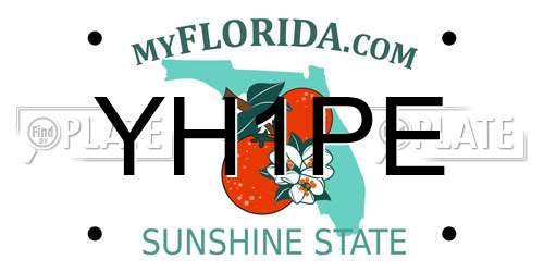 YH1PE Florida License Plate