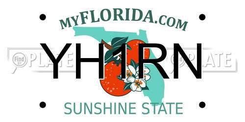 YH1RN Florida License Plate