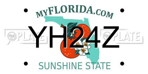 YH24Z Florida License Plate