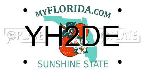 YH2DE Florida License Plate