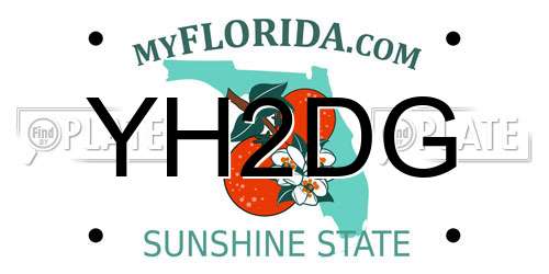 YH2DG Florida License Plate