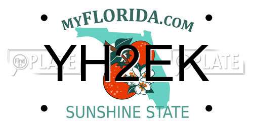 YH2EK Florida License Plate