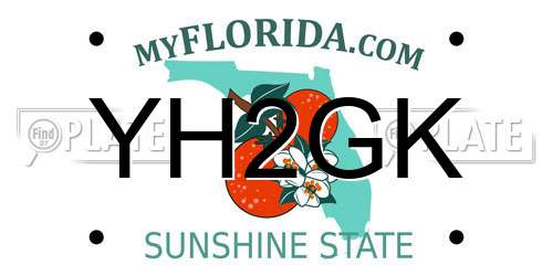 YH2GK Florida License Plate