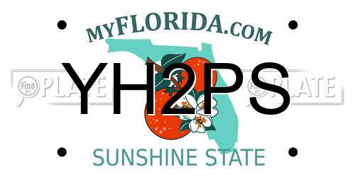 YH2PS Florida License Plate