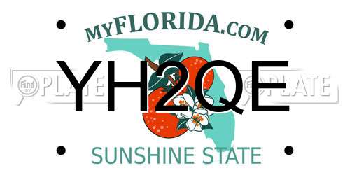 YH2QE Florida License Plate